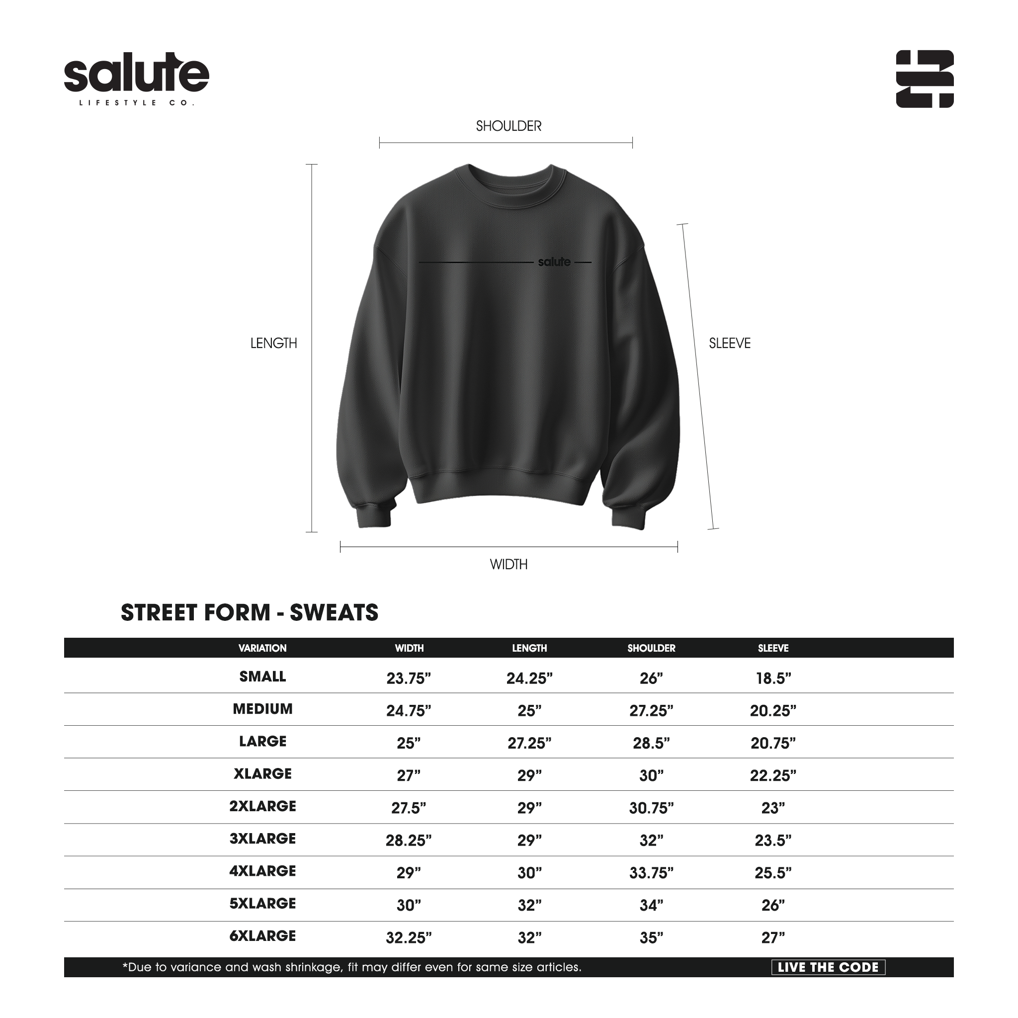 Sizing Chart